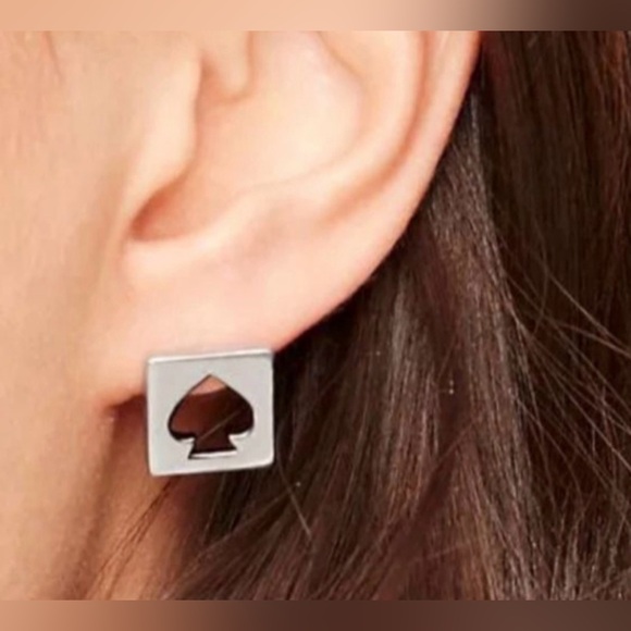 kate spade Jewelry - Kate Spade VINTAGE Silver Spade Earrings